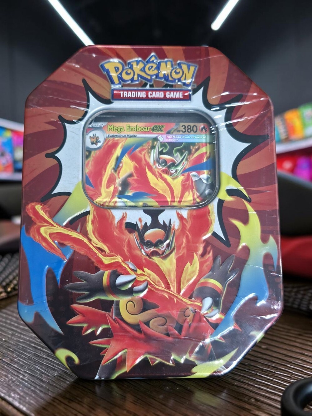 Pokemon Mega Evolution Ascended Heroes Tin Mega Emboar EX NEW Sealed